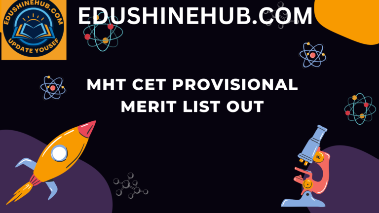 MHT CET 2024 PROVISIONAL MERIT LIST